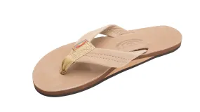 Rainbow Single Layer Arch Support Premier Leather With 1" Strap - Sierra Brown