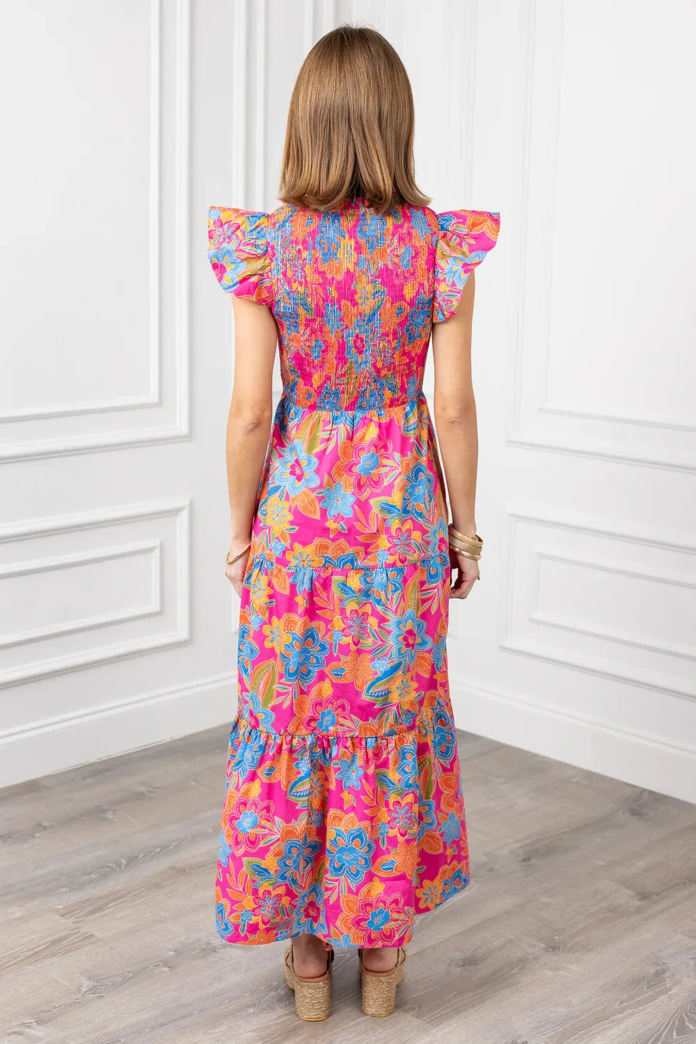 Ranchero Floral Sunfire Midi Dress