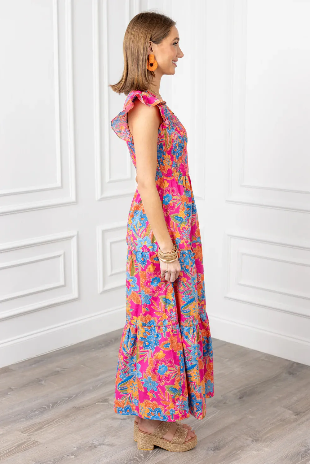 Ranchero Floral Sunfire Midi Dress