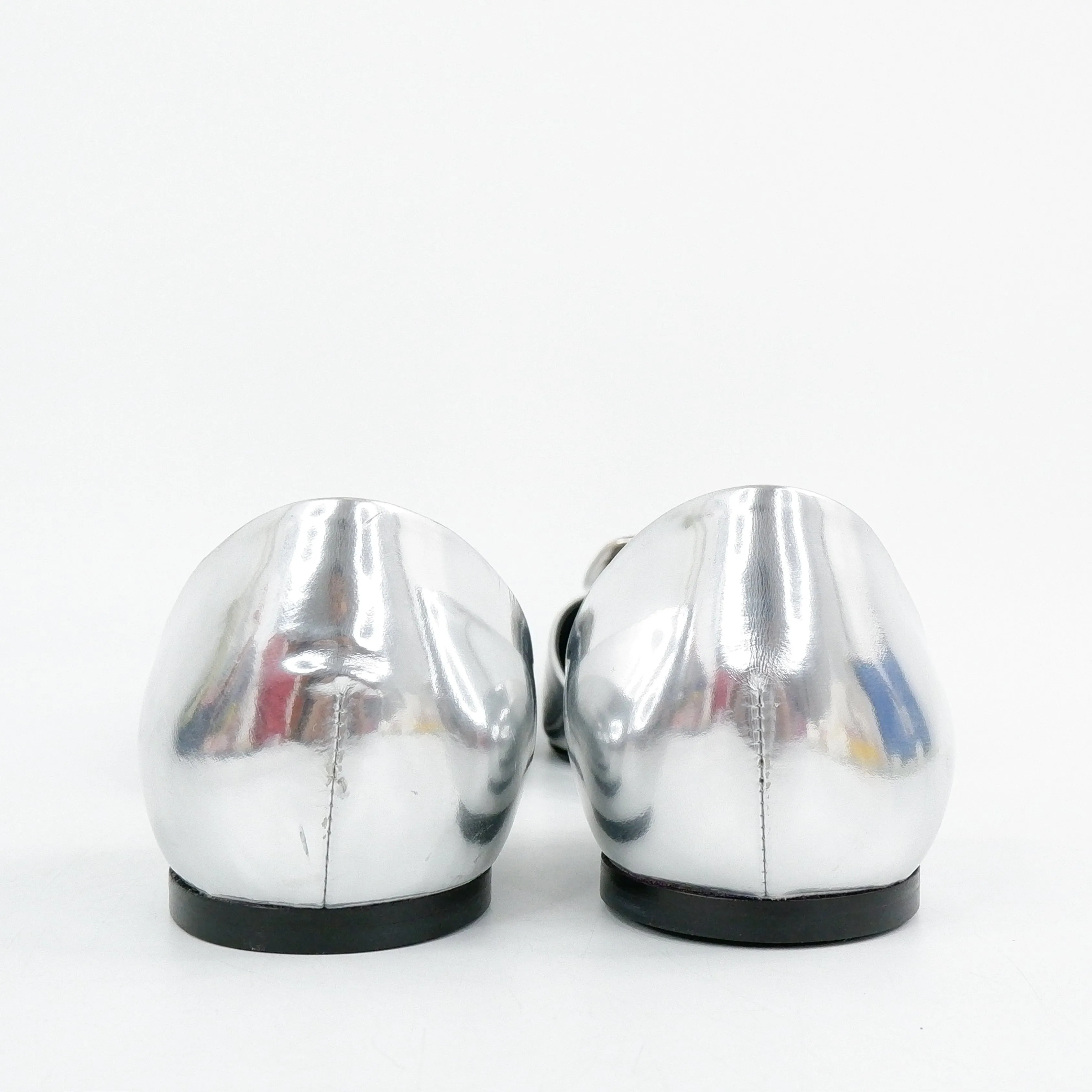 Roger Vivier Flats Silver Crystal 40