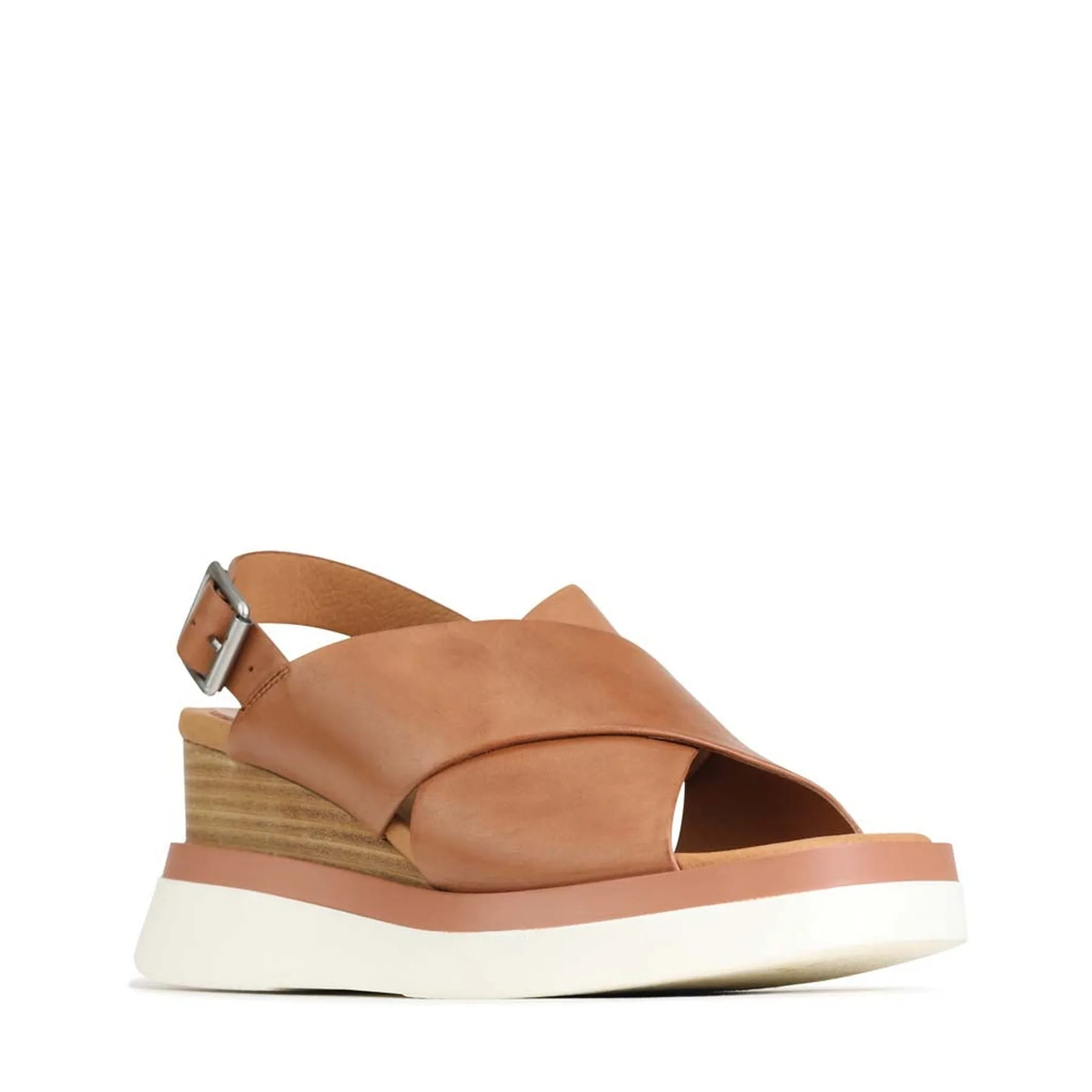 SASILLE LEATHER WEDGE SANDALS