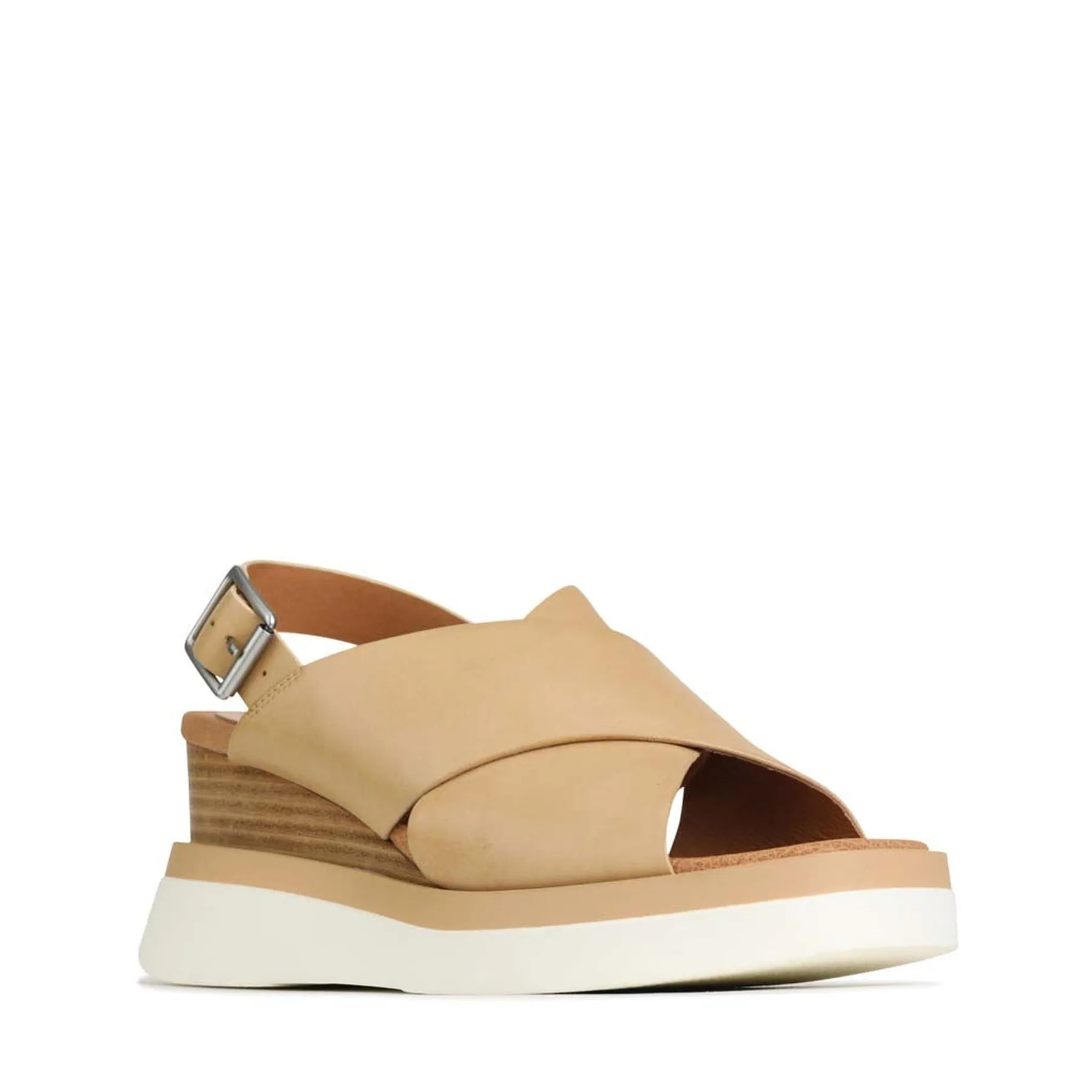 SASILLE LEATHER WEDGE SANDALS