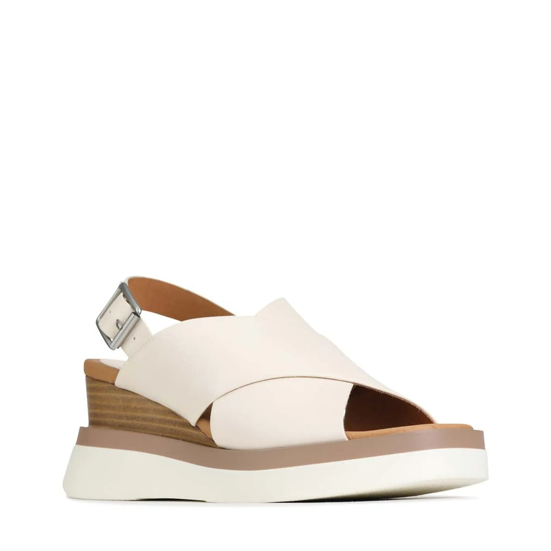 SASILLE LEATHER WEDGE SANDALS