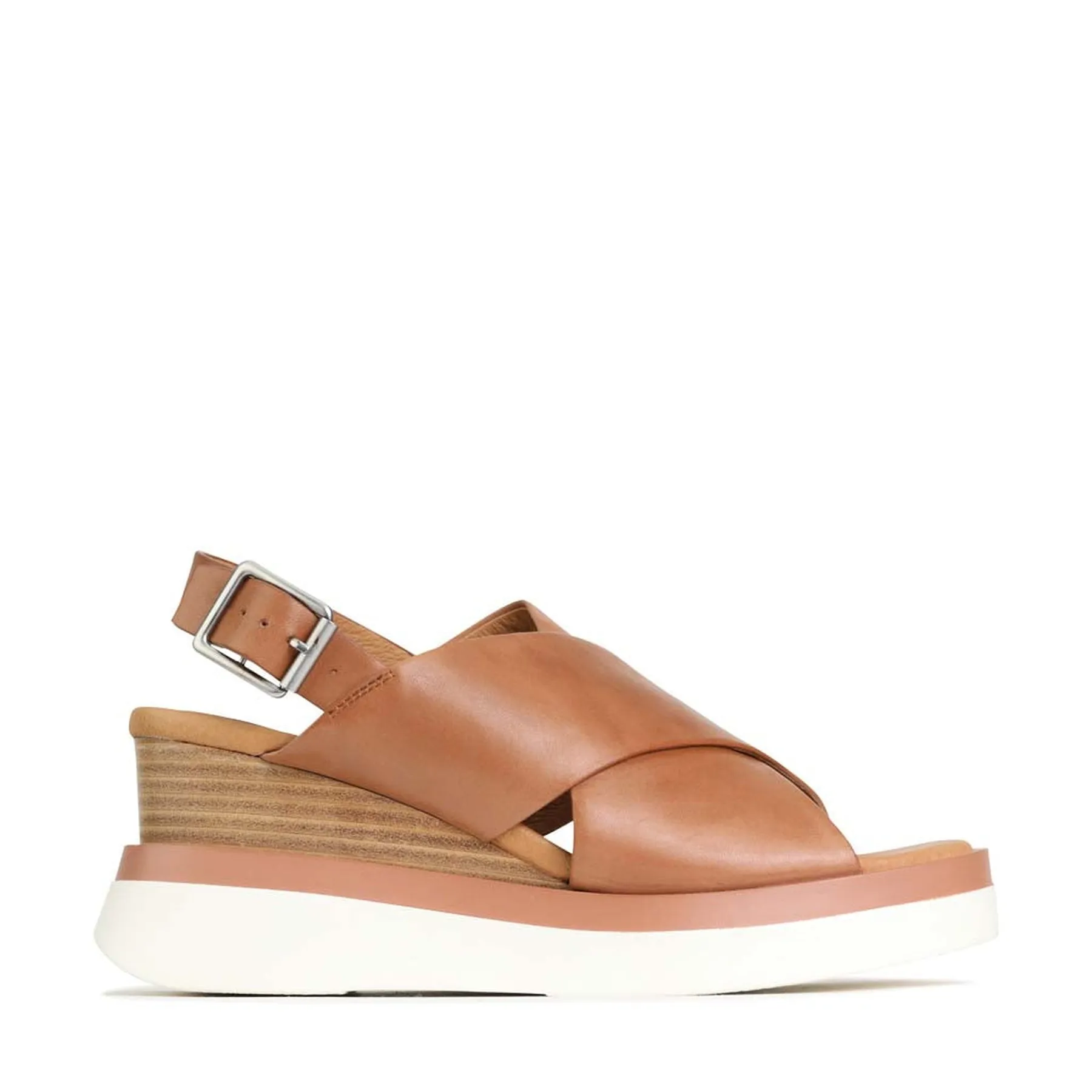 SASILLE LEATHER WEDGE SANDALS