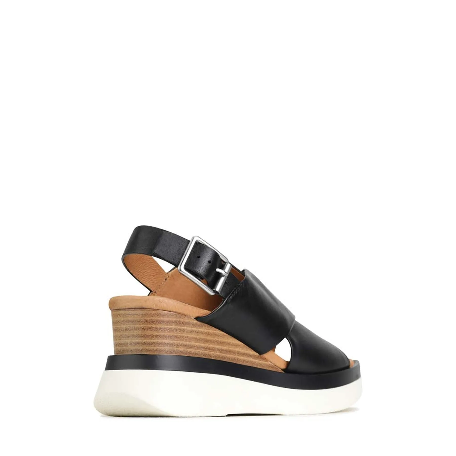 SASILLE LEATHER WEDGE SANDALS