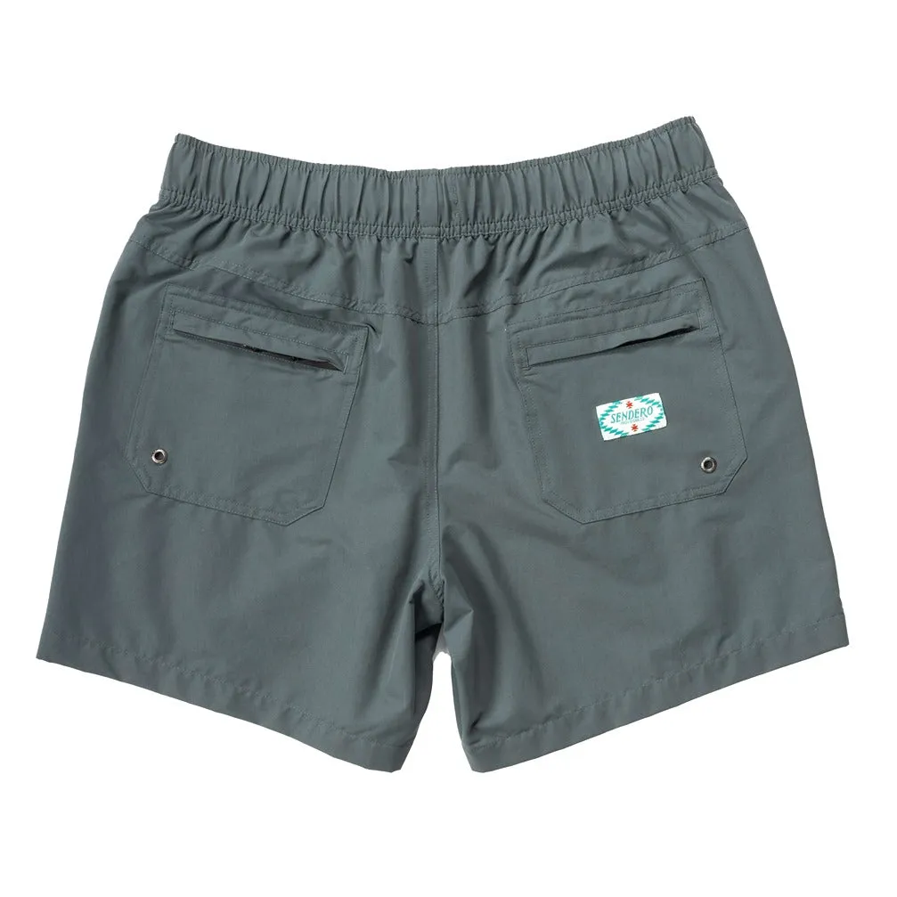 Sendero Provisions Bajada Hybrid Short in Slate Gray