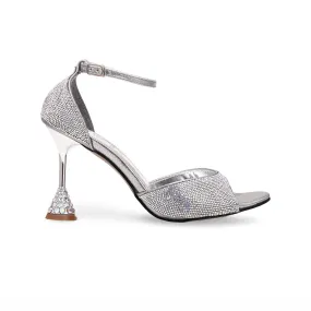 Silver Fancy Bridal Sandal FN5885