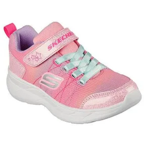 Skechers Girls Trainer Snap Sprints 2.0 Stars Away Pink Multi