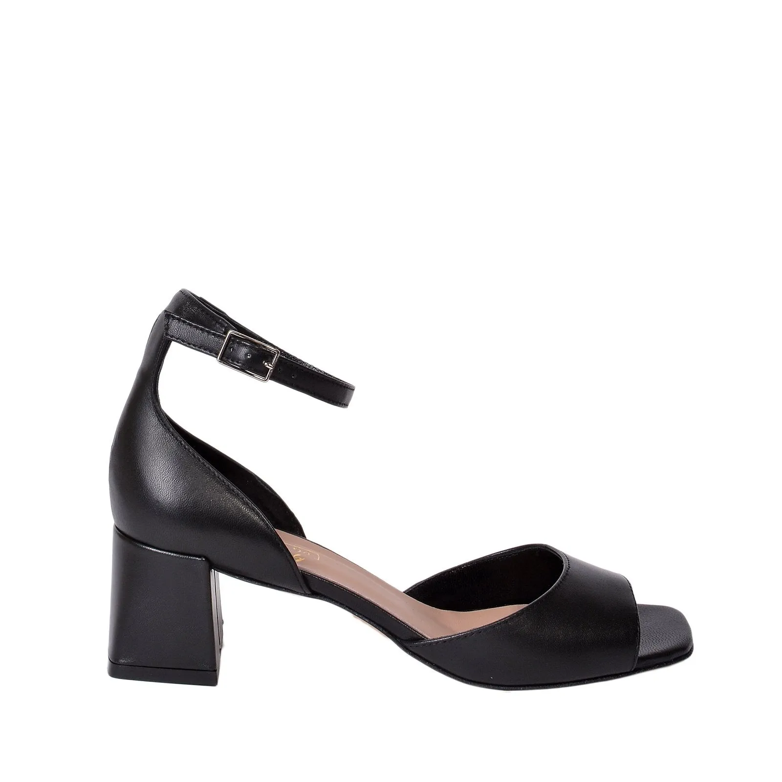 Sophia Black Nappa Leather Sandals