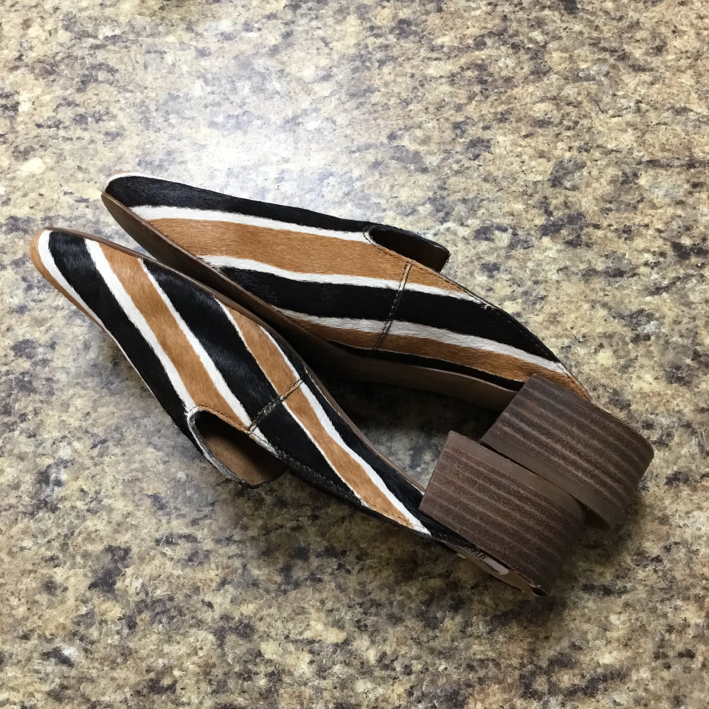 Striped Pattern Shoes Flats Madewell, Size 6