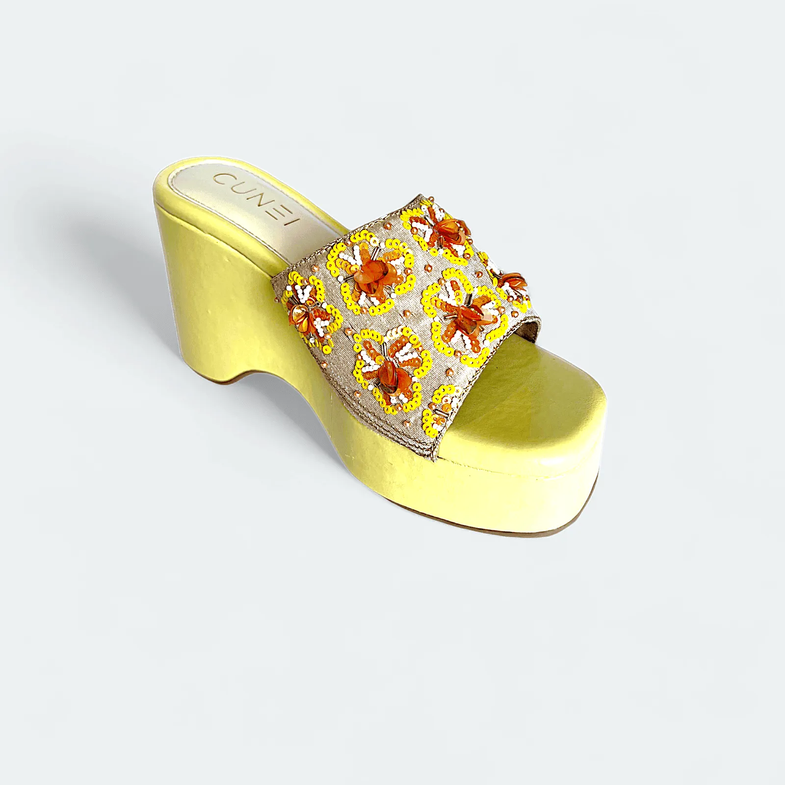 Sunflower Yellow Floral Wedges