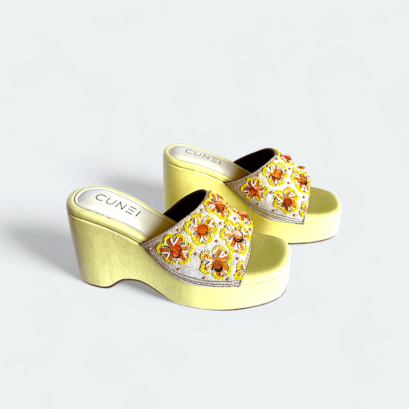 Sunflower Yellow Floral Wedges