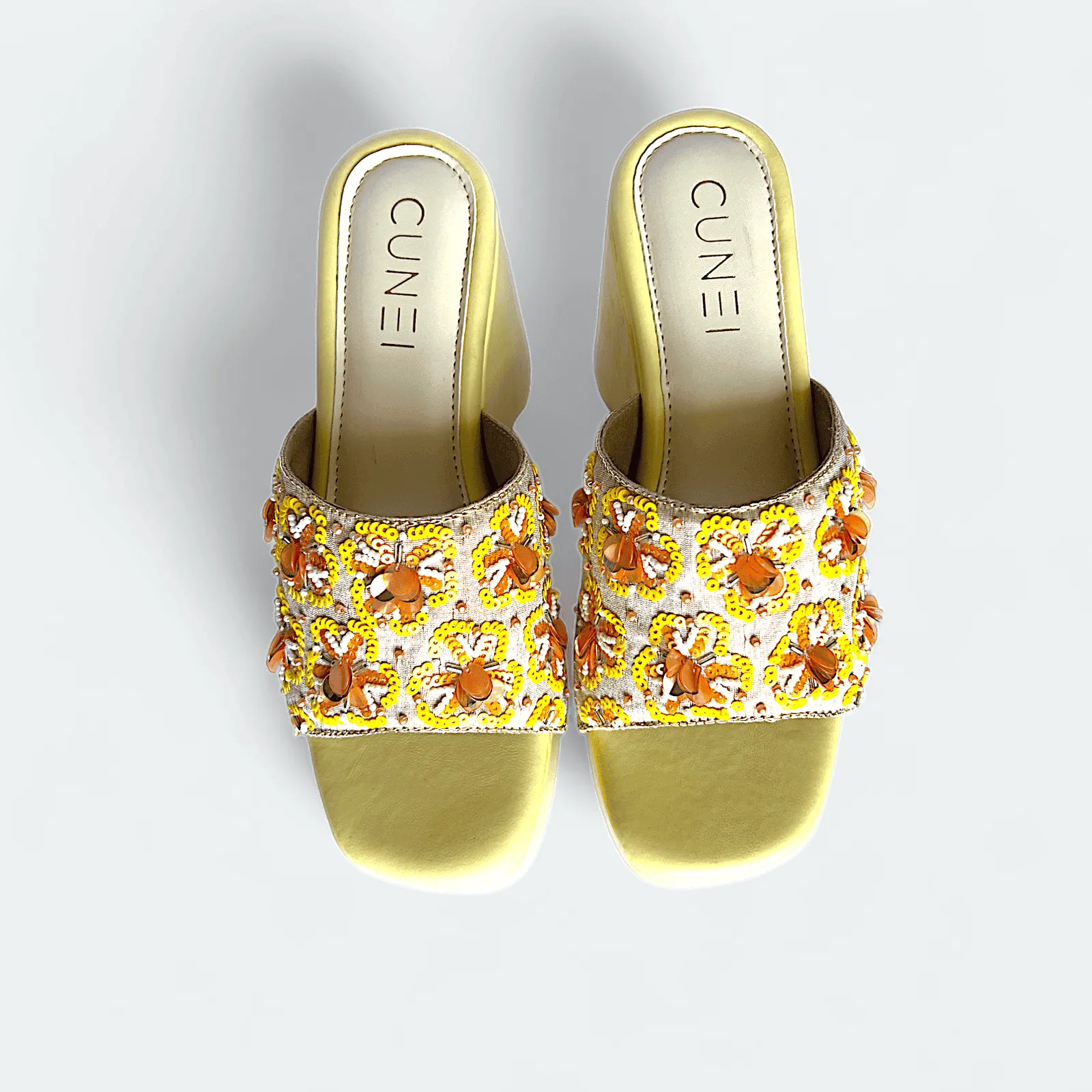 Sunflower Yellow Floral Wedges