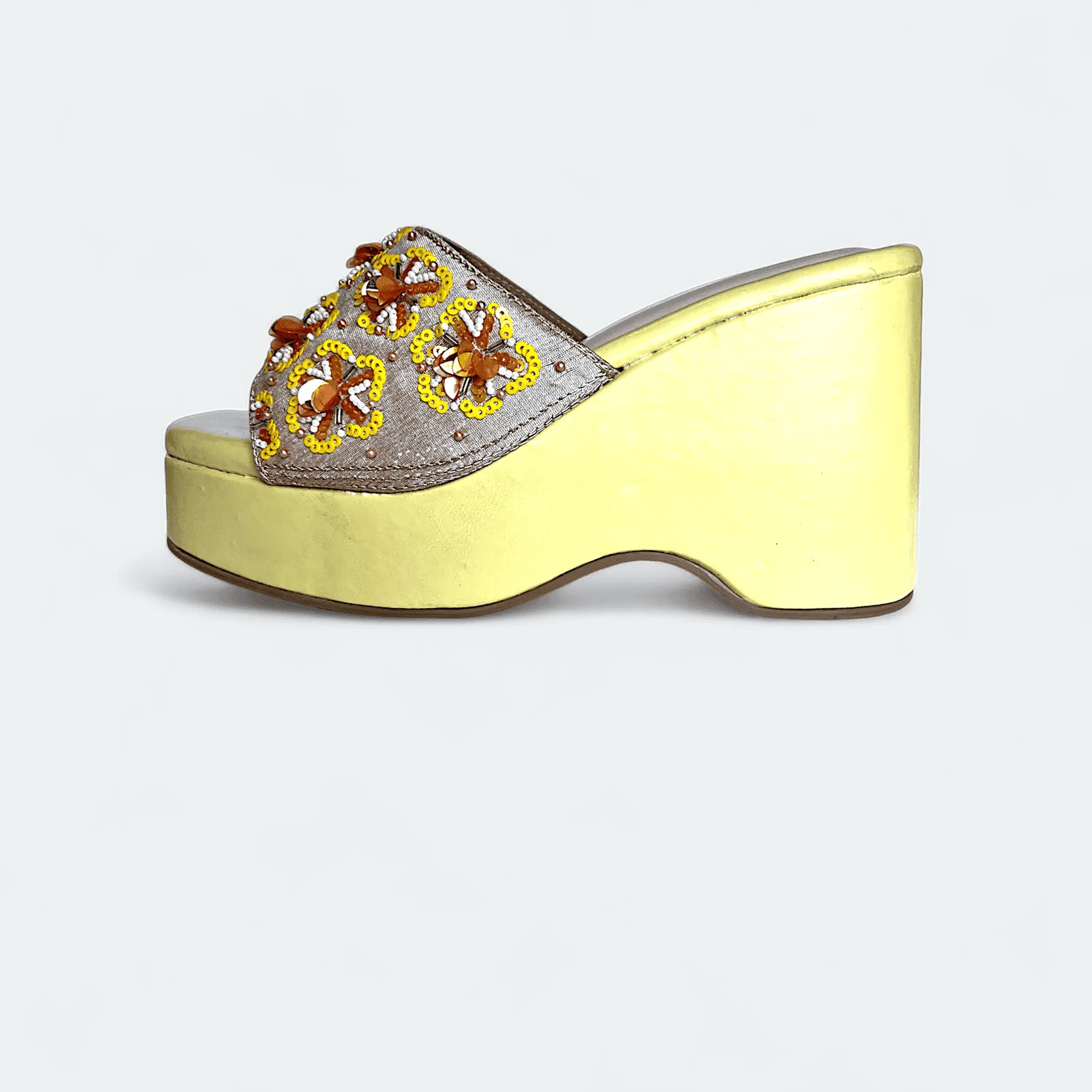 Sunflower Yellow Floral Wedges