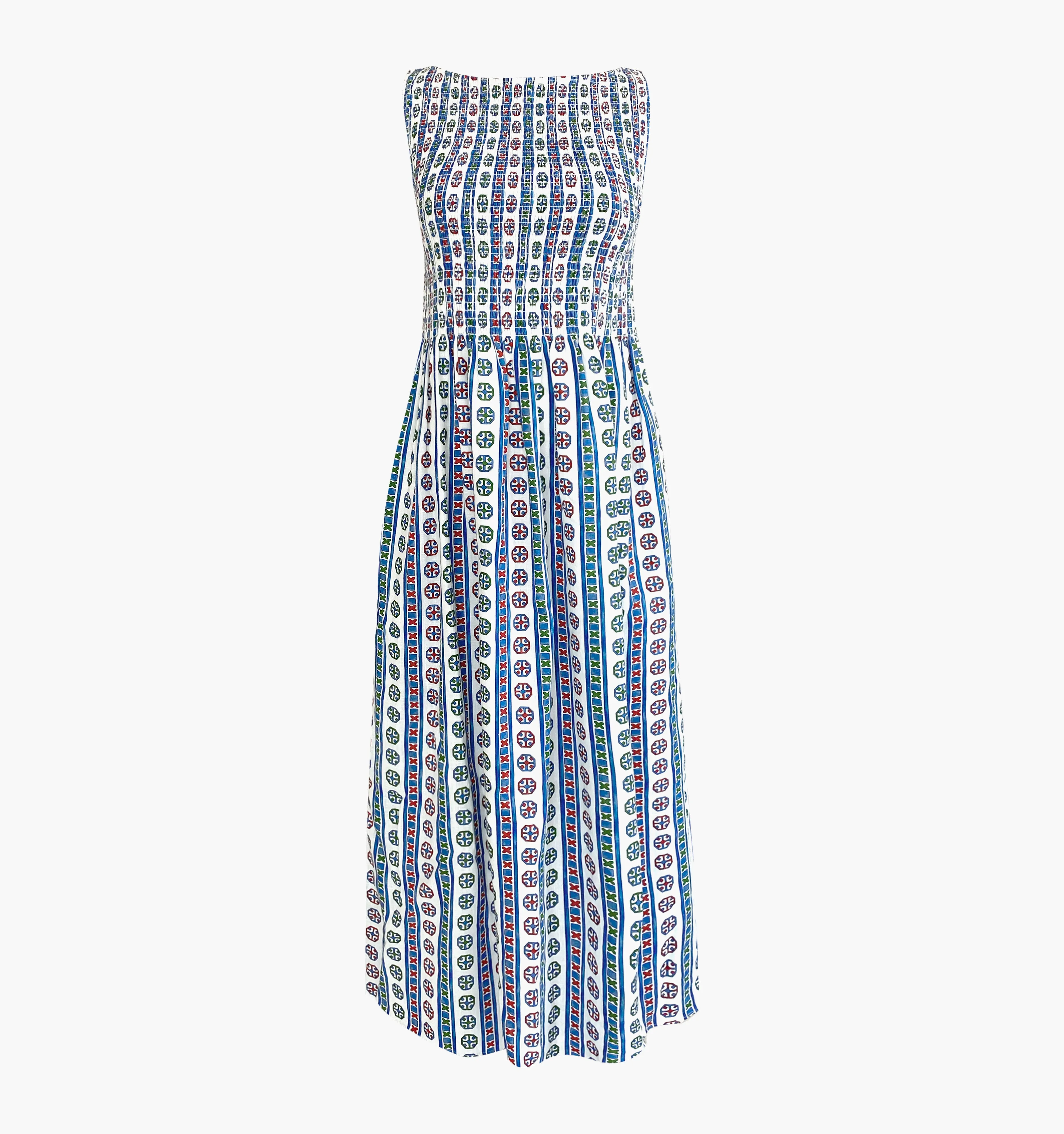 The Cosima Nap Dress - Block Print Stripe