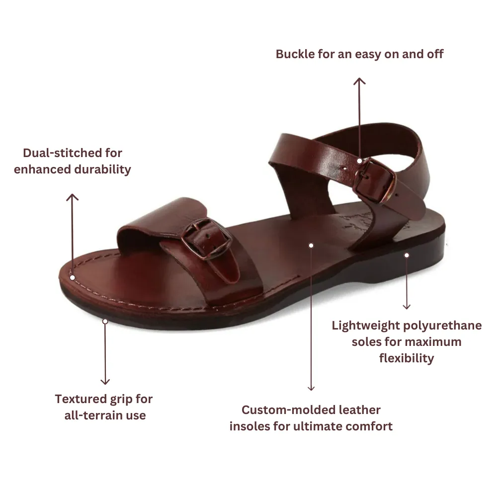 The Original - Leather Adjustable Buckle Sandal | Brown