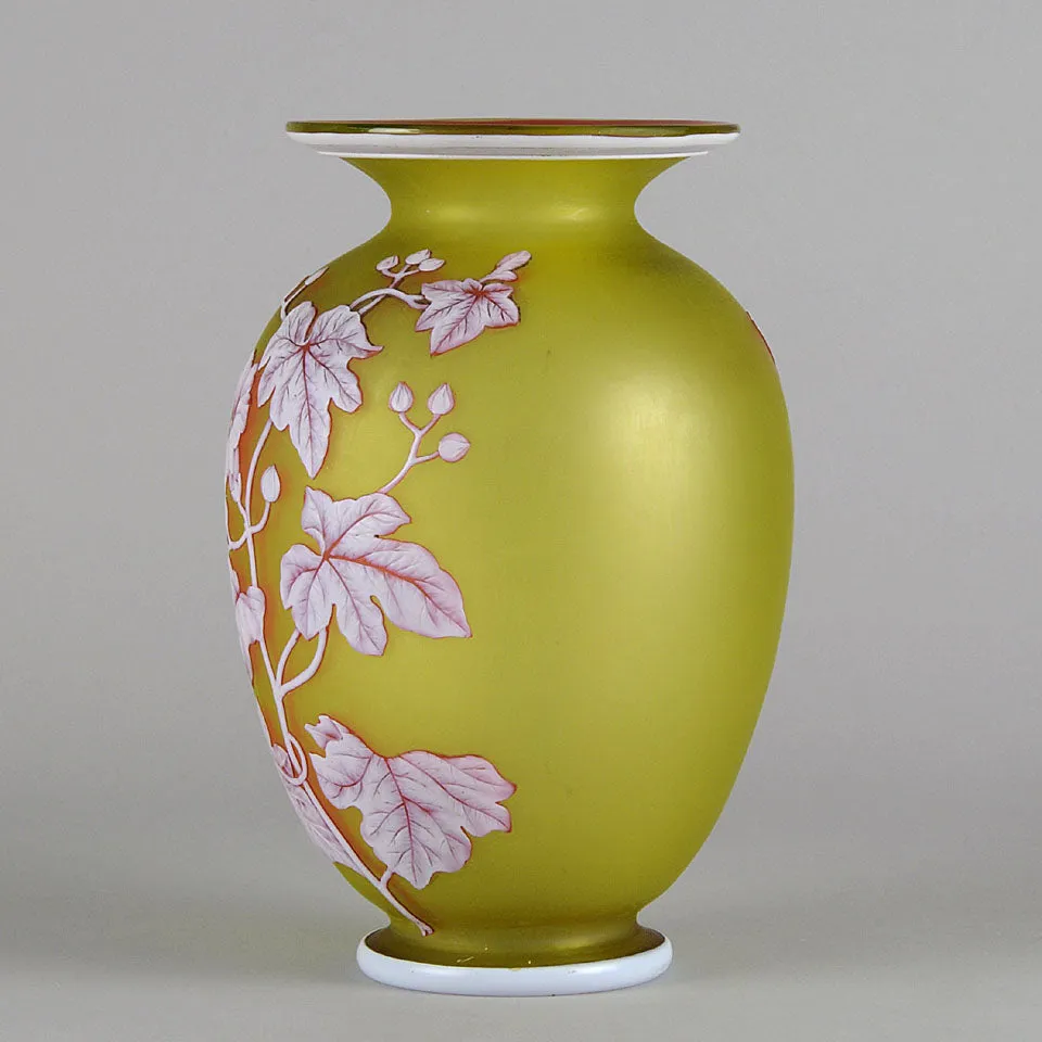 Thomas Webb Butterfly Vase