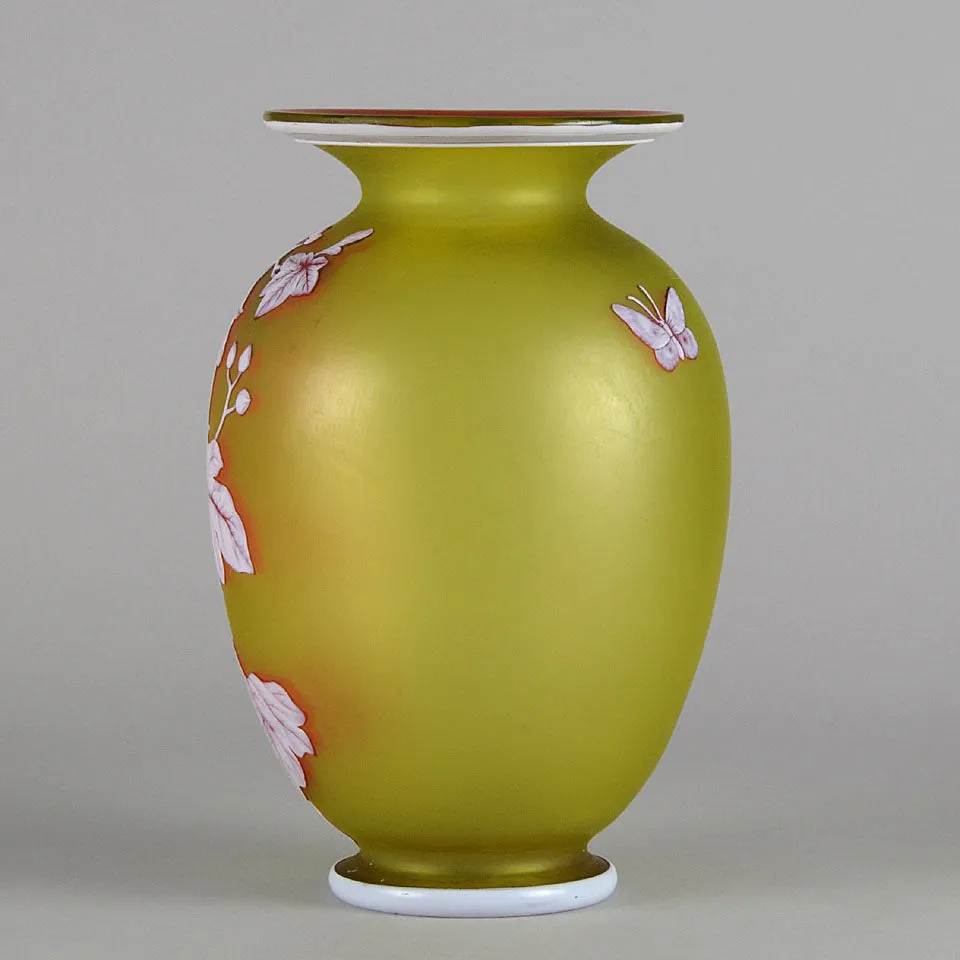 Thomas Webb Butterfly Vase