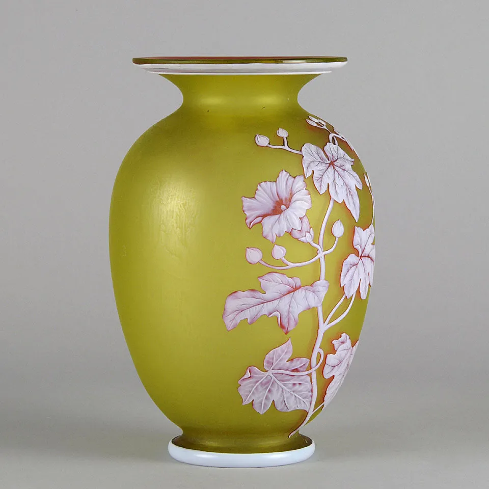 Thomas Webb Butterfly Vase