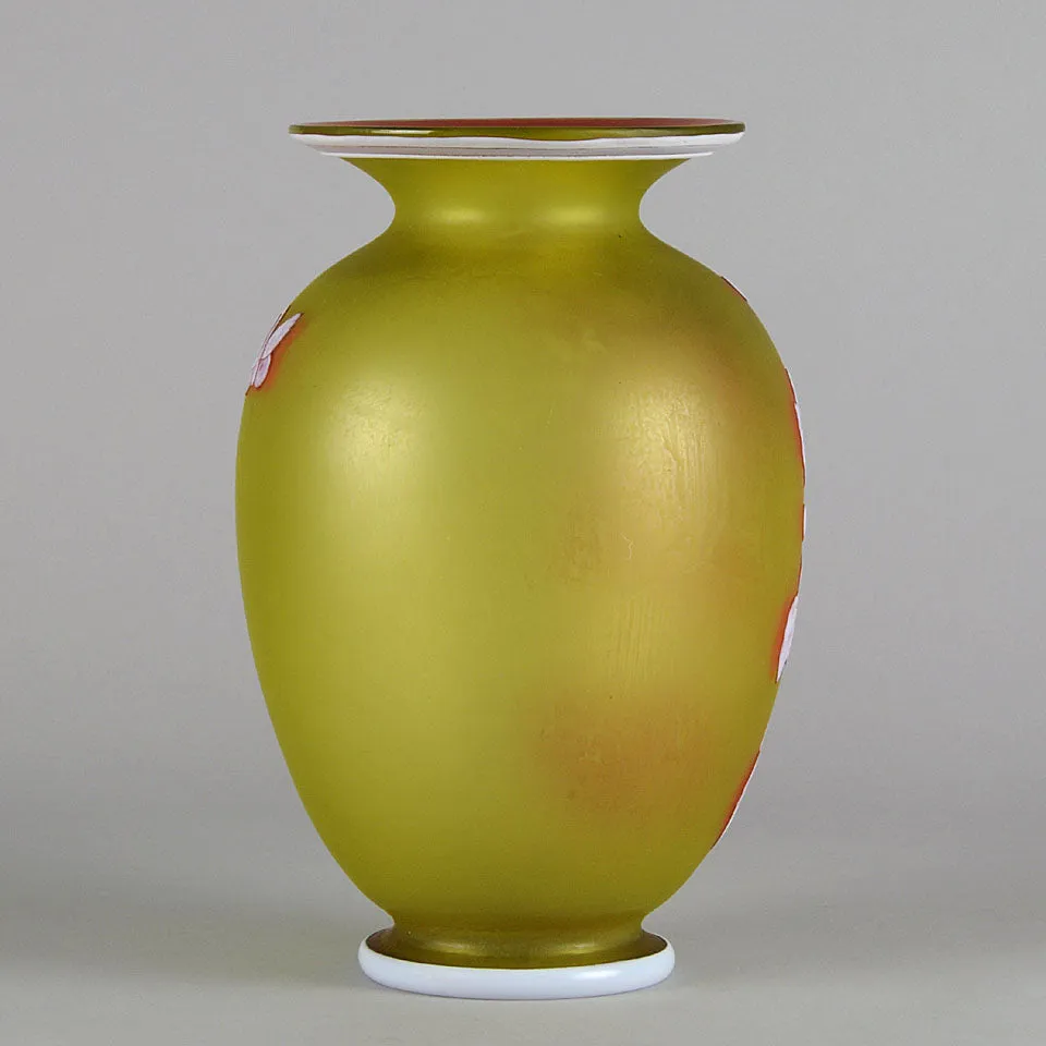 Thomas Webb Butterfly Vase