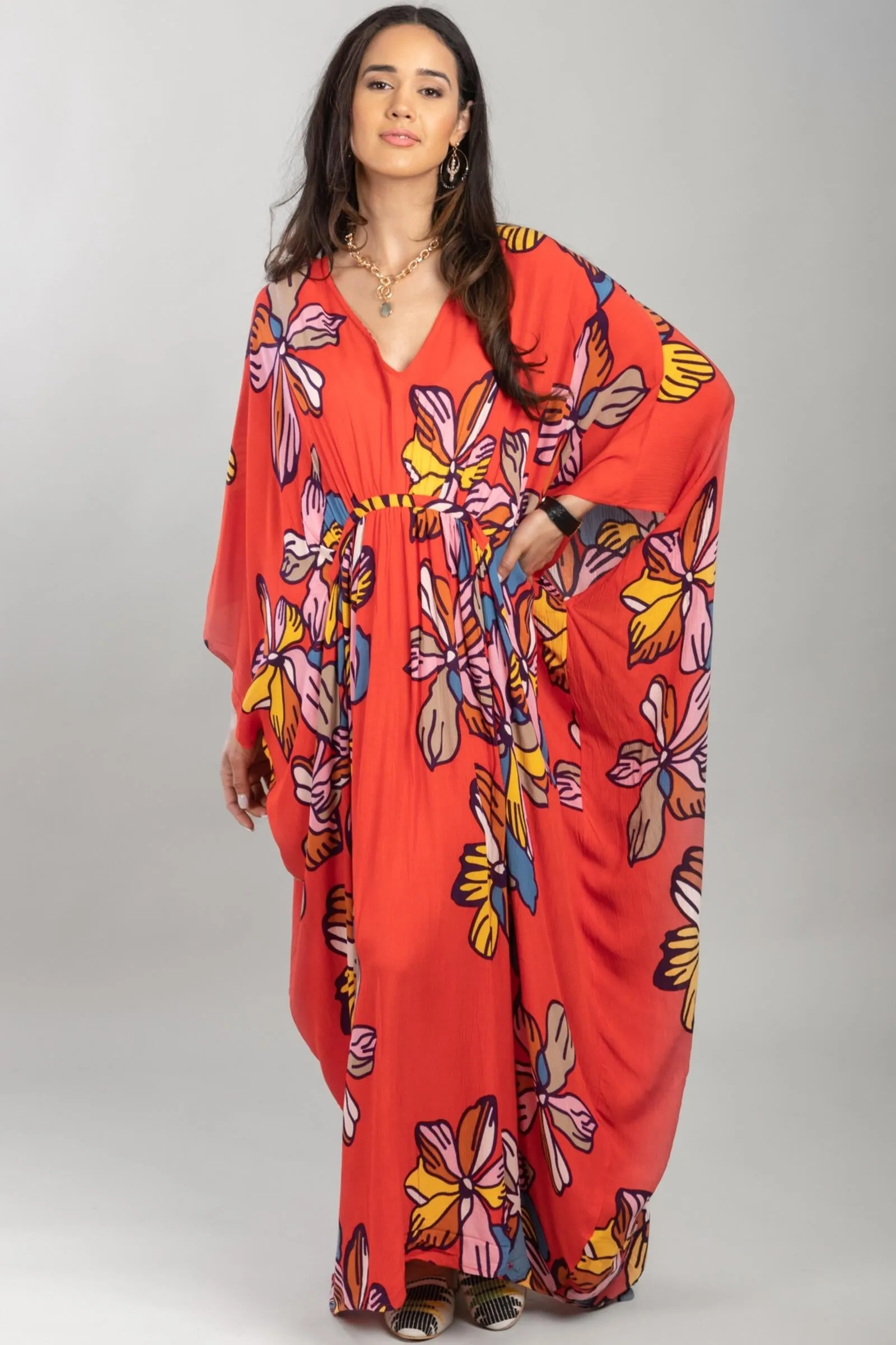 Tropical Kaftan Short Sleeve