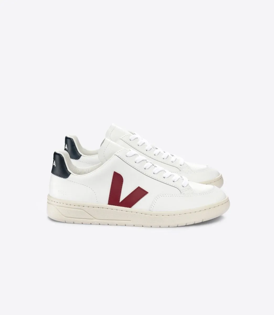 Veja Men V-12 White/Marsala/Nautico Eco Sneakers  Shoes