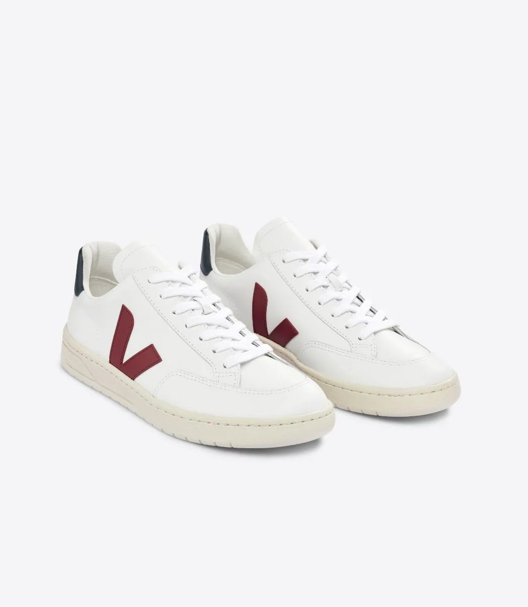 Veja Men V-12 White/Marsala/Nautico Eco Sneakers  Shoes