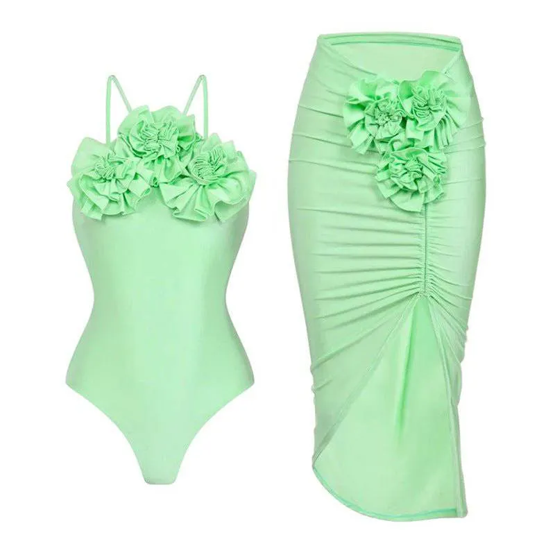 Vicki Floral Embellished Swimsuit Set