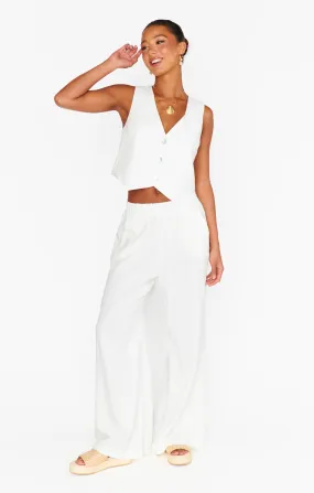 Vince Pants ~ White Linen