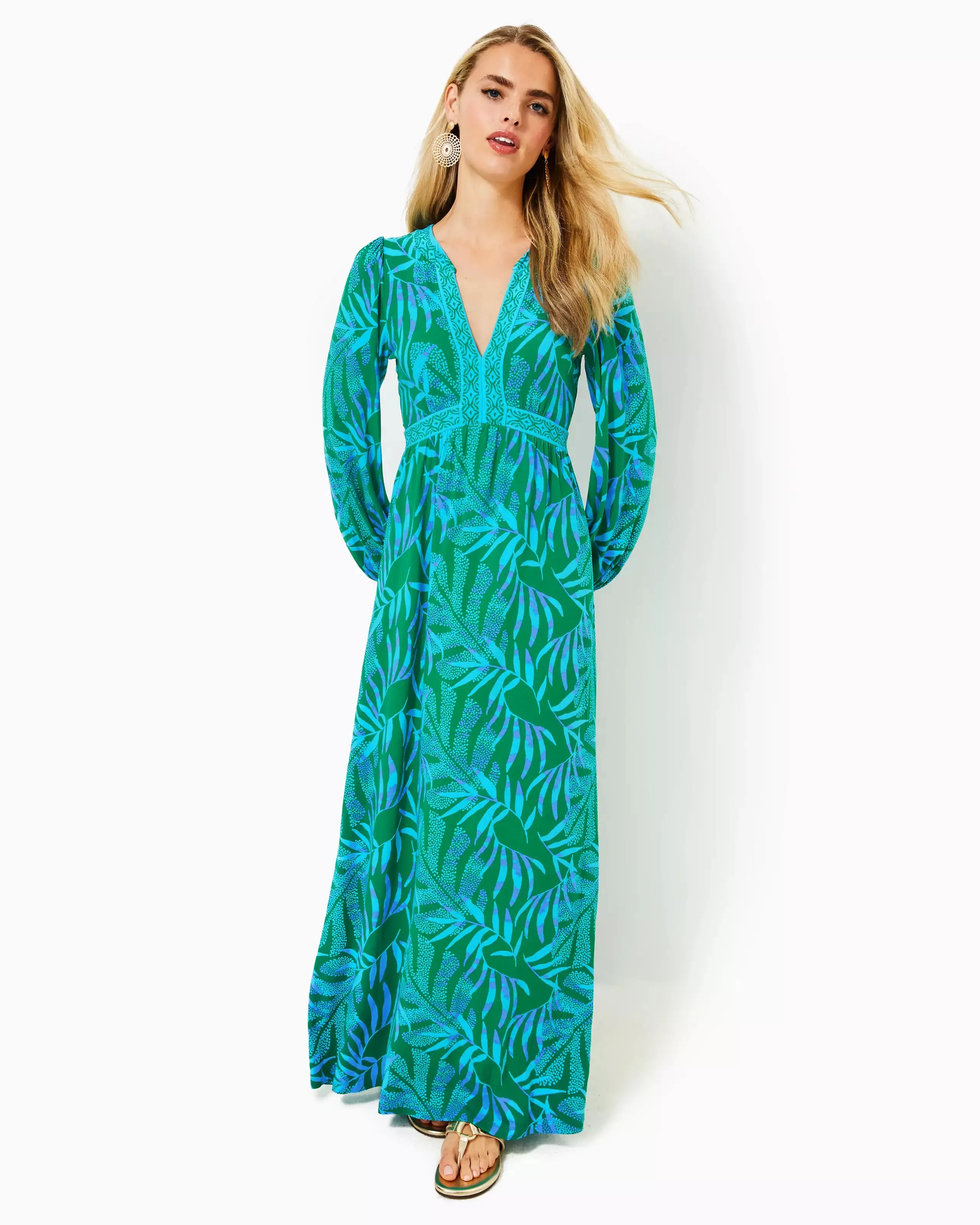 Wexlee Long Sleeve Maxi Dress (It's A Jungle Out There)