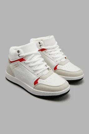 White Retro High Top Sneaker