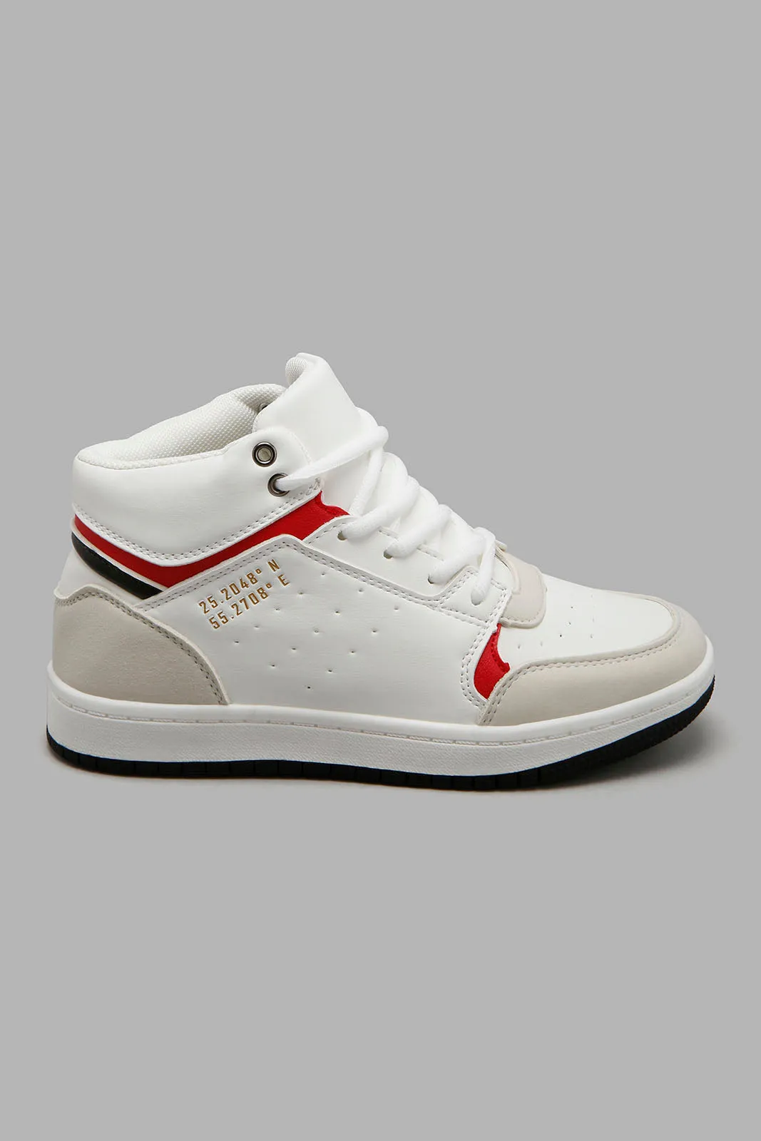 White Retro High Top Sneaker