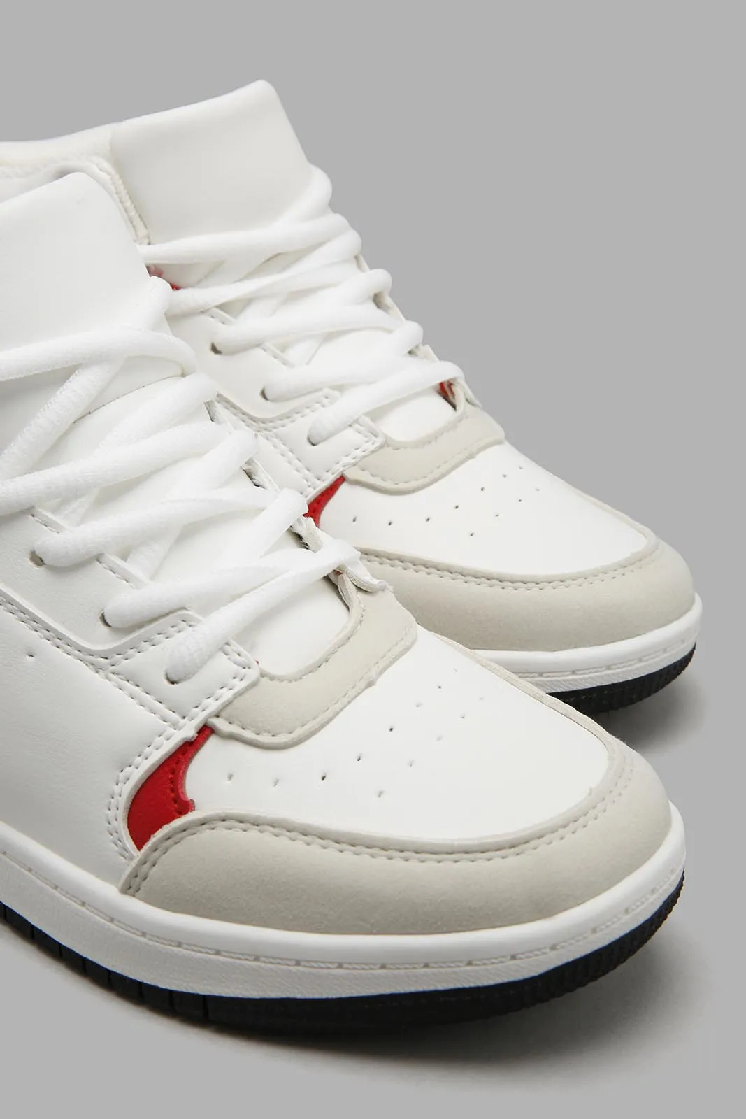 White Retro High Top Sneaker