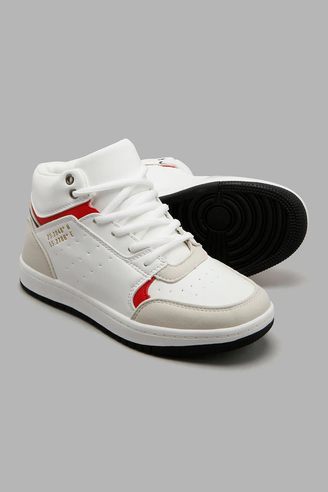 White Retro High Top Sneaker