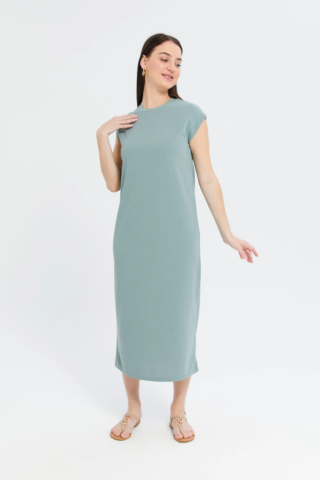 Women Mint Midi Dress