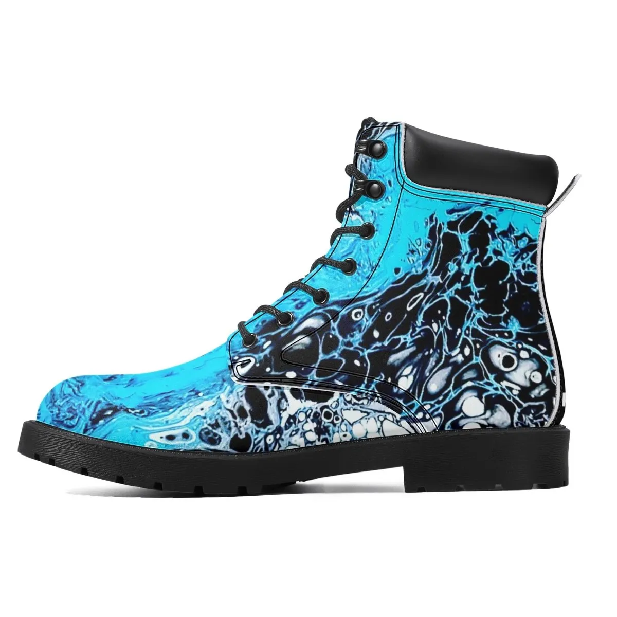 Women's Stylish All-Season Vegan Leather High Top Boots