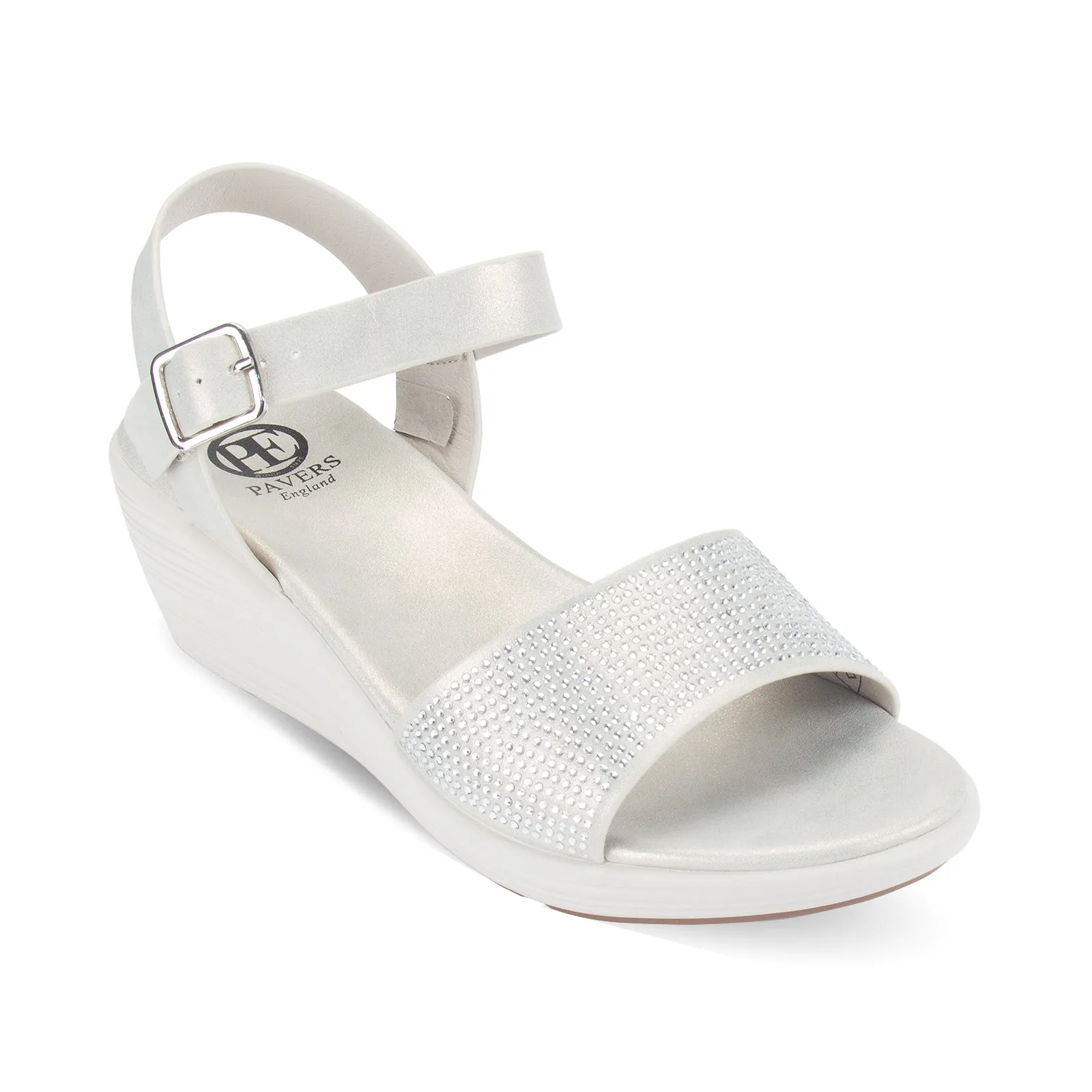 Wren women's rhinestone embellished wedge sandal