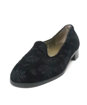 YSL Black Velvet Embroidered Flats sz 7.5